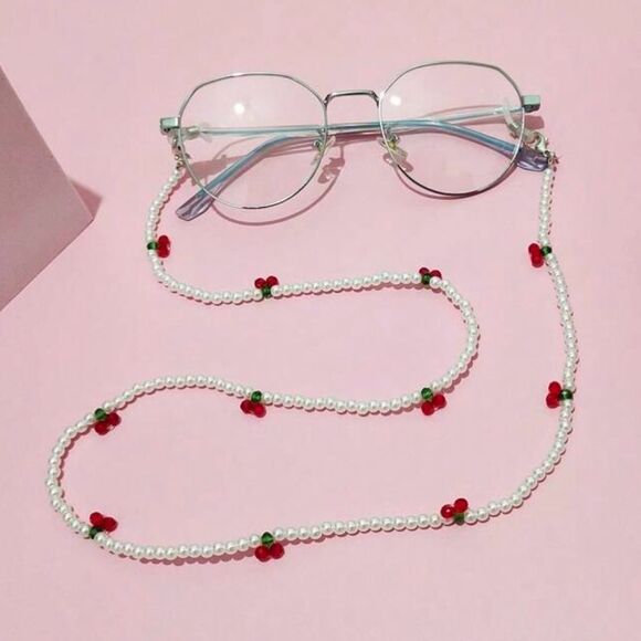 Free People Accessories - Pearl red cherry Eyewear Chain A1662